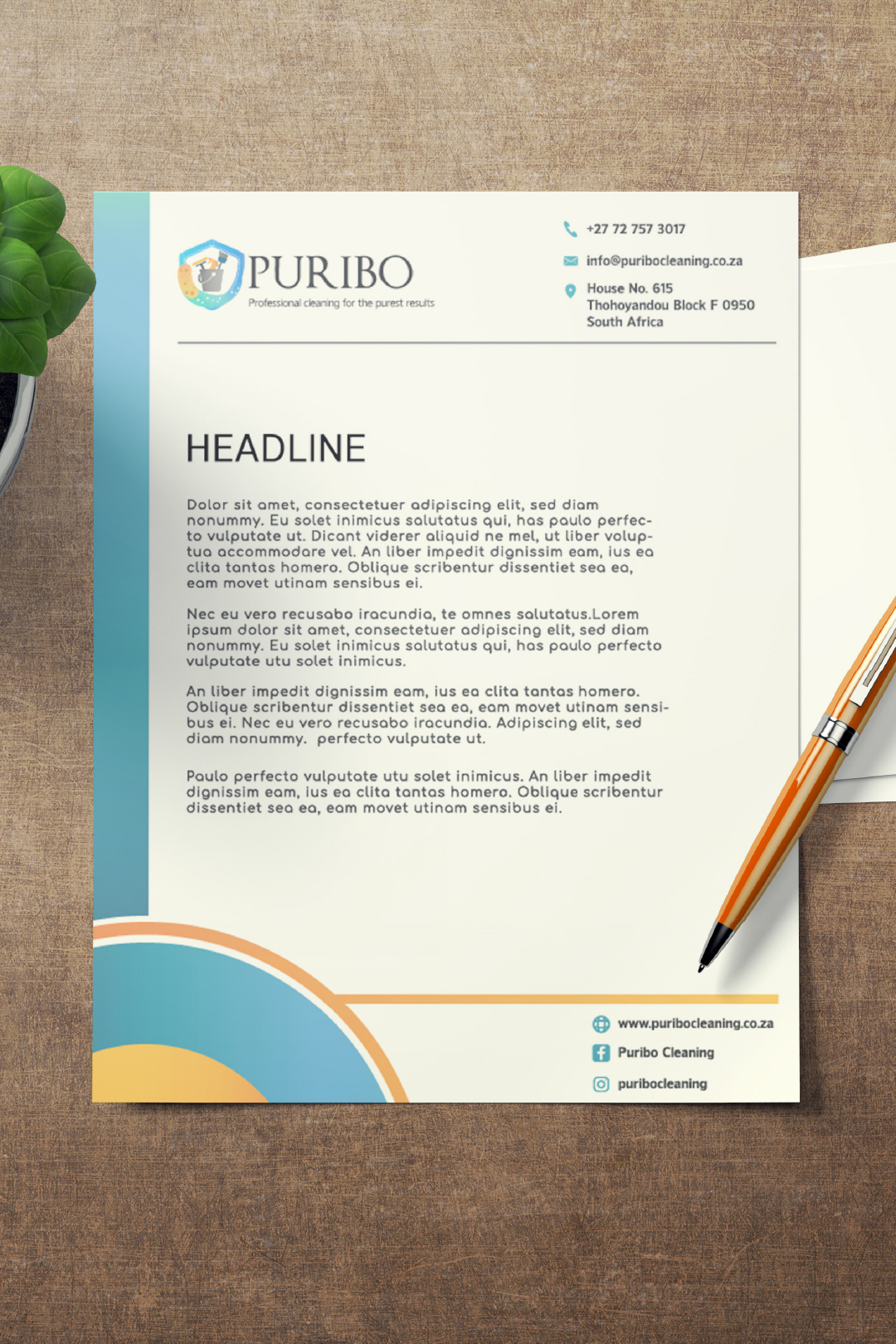 Puribo Letterhead Design